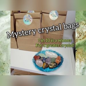 Gemstone grab bags - crystal mystery bag - loose mixed tumbled stones lot